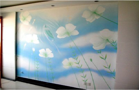 新沂画墙绘怎么画好白云的蓬松感？