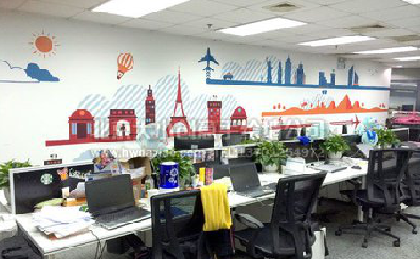 新沂教你设计办公室墙绘的方法。