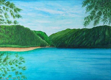 新沂在墙绘中，如何绘画绿水青山？